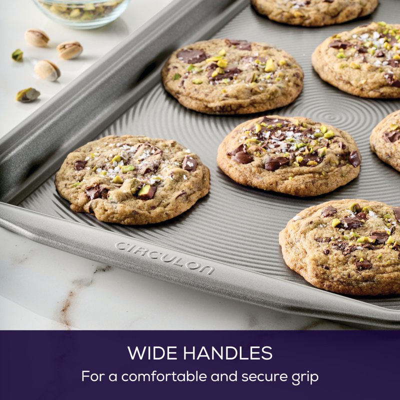 Circulon Bakeware Nonstick Cookie Pan / Cookie Sheet, Gray, 15" H x 10" W