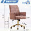 Chaise de bureau relevable à dossier moyen avec design ergonomique, tissu rayé pour une assise confortable et élégante-157385303