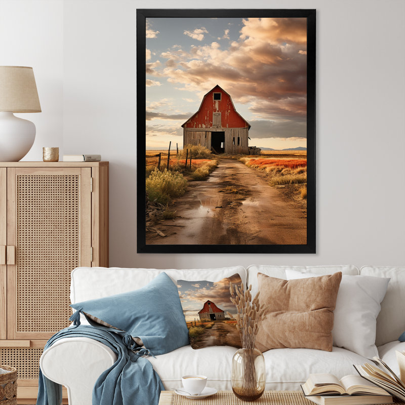 Audey Barns Rustic Charm IV - reproduction sur toile, Cadre simple noir, H 20 po x l 12 po x P 1 po