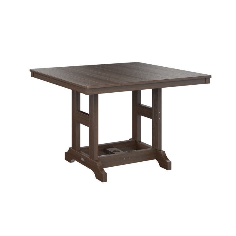 Berlin Gardens Garden Classic Square Table, Brazilian Walnut, 39.5" H x 44" W x 44" D