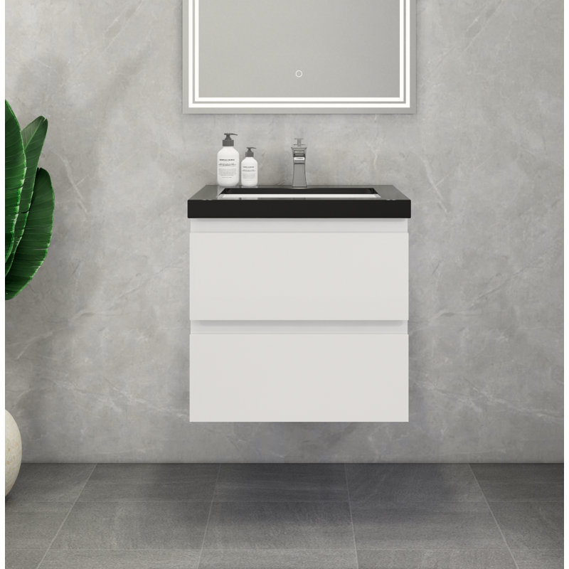 Ensemble de meuble-lavabo simple 24 po McConnico, Blanc lustré