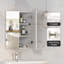 Sprow 45x60cm Corner Bathroom Cabinet with Mirror,2 Door 3 Shelf