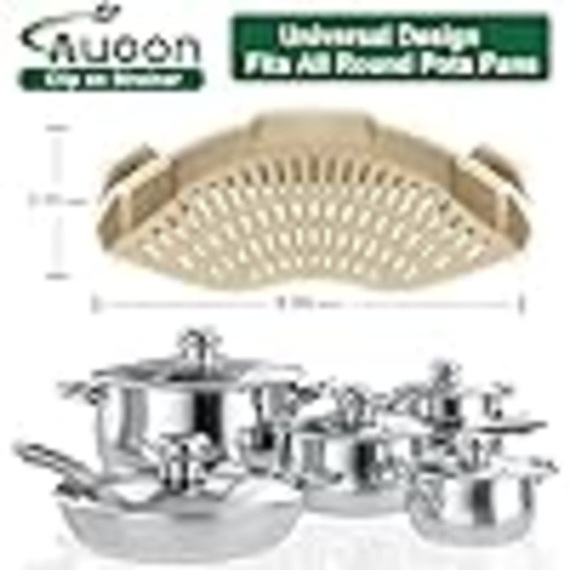 Clip On Strainer Silicone For All Pots And Pans, Pasta Strainer Clip On Food Strainer For Meat Vegetables Fruit Silicone Kitchen Colander