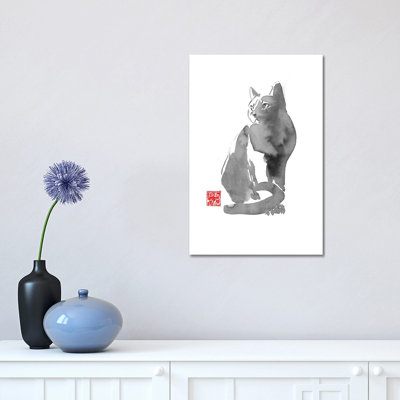 Grey Cat by Péchane - Painting on Canvas
