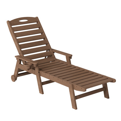 Chaises longues d'extérieur, chaises longues de piscine avec dossier réglable en 5 positions et porte-gobelet, capacité de charge de 181 kg (400 lb), chaises longues inclinables pour patio