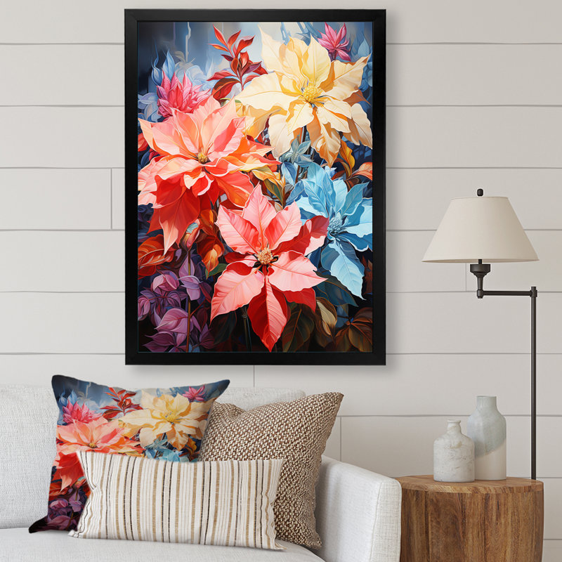 Symphonie chromatique sur toile de Boins, Cadre photo noir, H 44 po x l 34 po x P 1,5 po