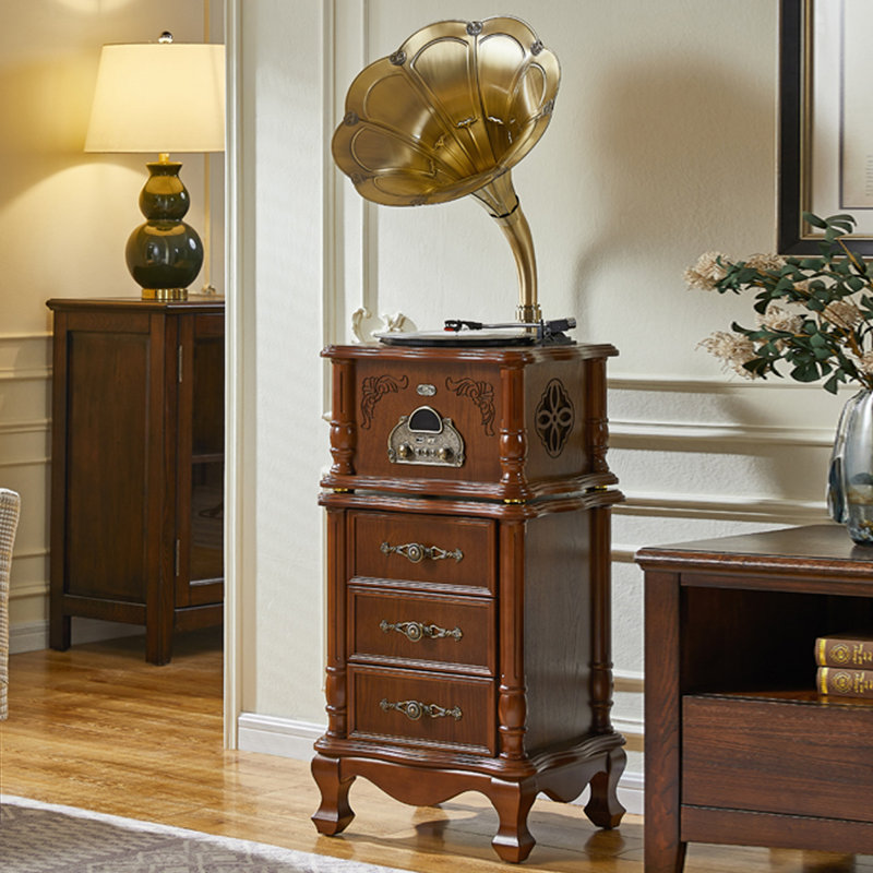 Nut-brown Rectangular Solid Wood Media Players