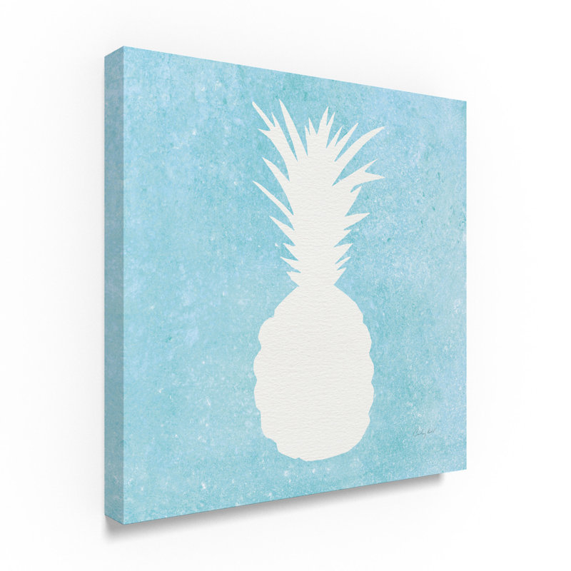 Tropical Fun Pineapple Silhouette Canvas Print, 14" x 14"