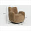 Fauteuil d'appoint pivotant à 360 ° en chenille brun chaud pour le salon, le bureau et les espaces de loisirs