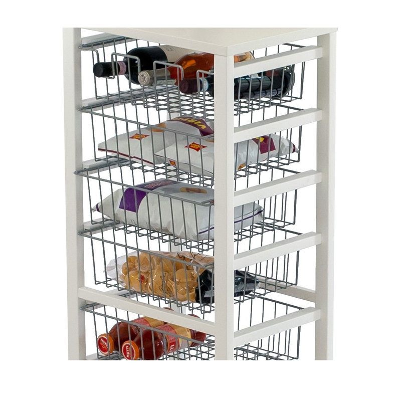 Bowles Solid Wood Kitchen Cart, White
