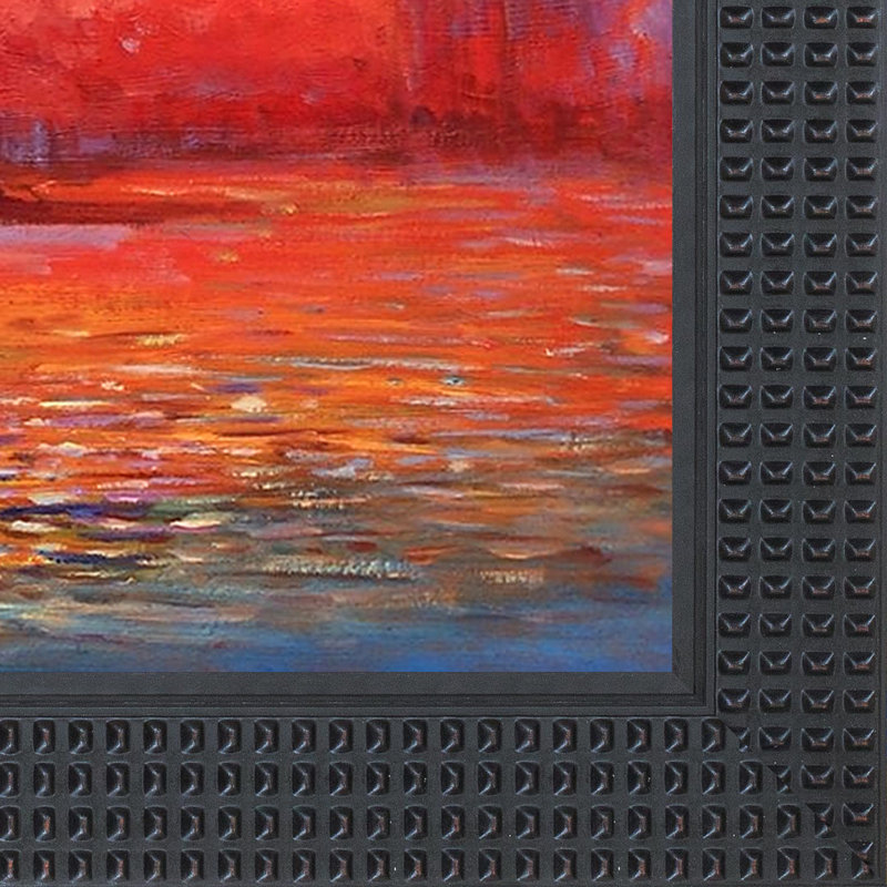 Madame Monet et son fils par Claude Monet avec du noir, H 26,5 po x l 30,5 po x P 2 po, Bronze veine d'or arrondi