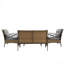Ensemble de canapé de conversation modulaire à patio 4 pièces avec canapé d'extérieur KD Rattan Wicker-603619226