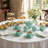 11 Piece Mint Green Ceramic Tea Set-628207393