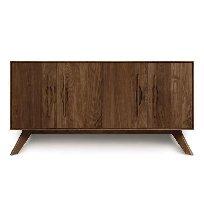 Audrey 66.13'' W Solid Wood Sideboard, Natural Walnut