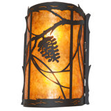 10" Wide Whispering Pines Left Wall Sconce