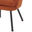 Fauteuil demi-tonneau gris en velours côtelé avec pieds en métal noir, fauteuil d'appoint capitonné Modern Channel avec rembourrage en mousse dense, fauteuil simple confortable pour le bureau de la chambre à coucher du salon-1895059294