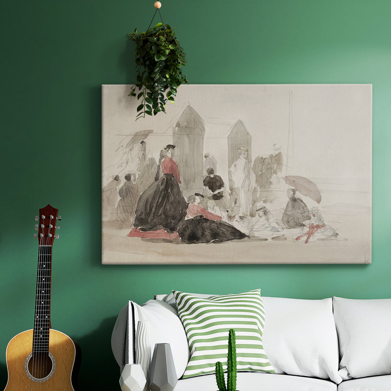 Croquis rétro -XVII sur toile, H 33 po x l 49 po