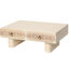 Table basse à bord arrondi avec tiroir en bois massif à motif floral, convient aux petits espaces, finition aux tons chauds, matériau caché de 39,4 po de longueur, beige et jaune, appartements idéaux