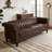 83.66 Inch Width Traditional Square Arm Sofa