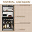 Armoires de garde-manger de 58 po avec tablettes pour micro-ondes, armoire de rangement de cuisine autoportante avec tablettes réglables, placards pour cuisine, salle à manger, salon, gris-877257809