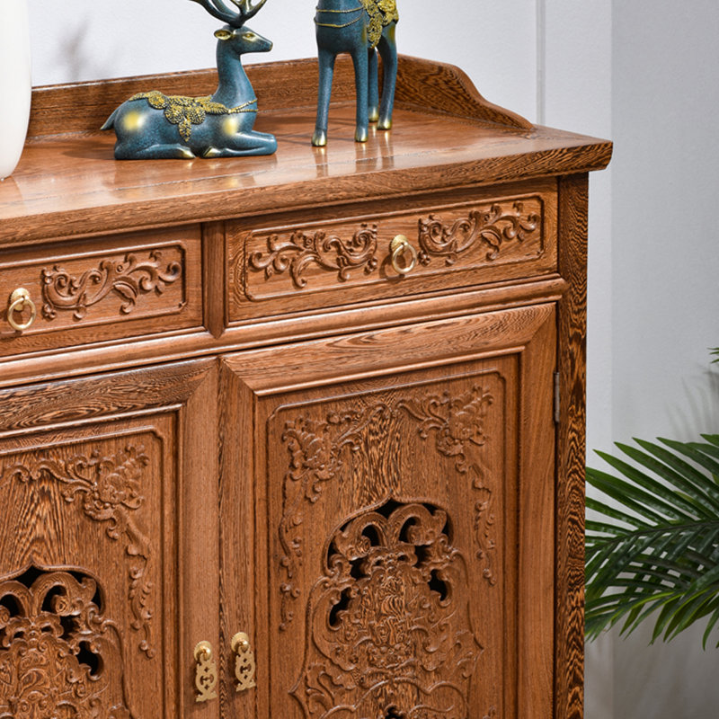 12 Pair Solid Wood Shoe Storage Cabinet