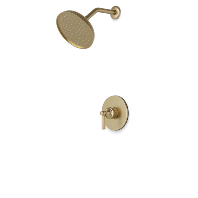Complete Shower System, Satin Brass