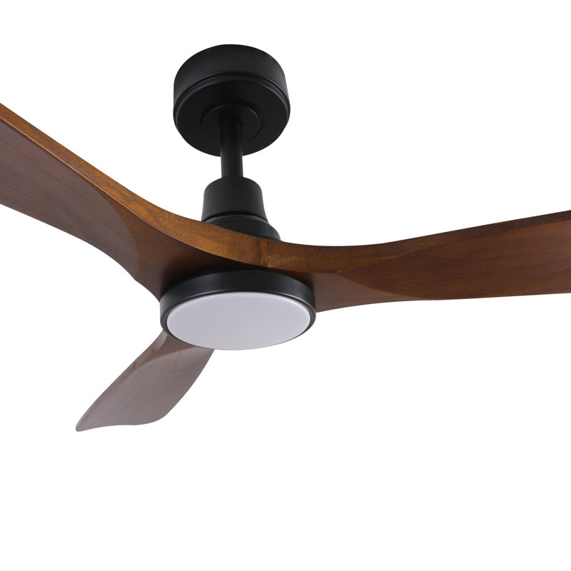  52-Inch Wi-Fi Indoor Ceiling Fan with LED Light, Remote Control, Walnut