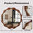 Marka 32.5" Vintage Round Solid Wood Framed Wavy Organic Design Wall Mounted Vanity Mirror-2043037667-2031316218