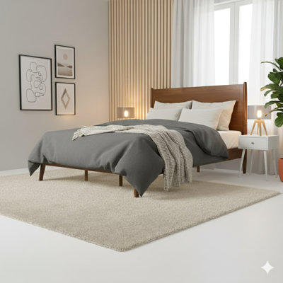 Cohron Solid Wood Platform Bed In California King Size.