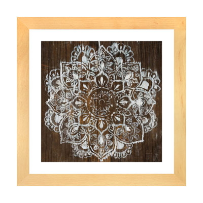 Mandala sur bois foncé par Danhui Nai - reproduction