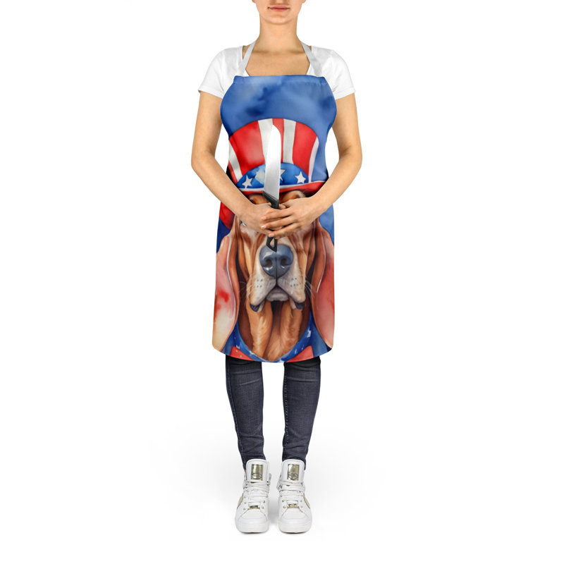 Patriotic American Apron, Redbone Coonhound