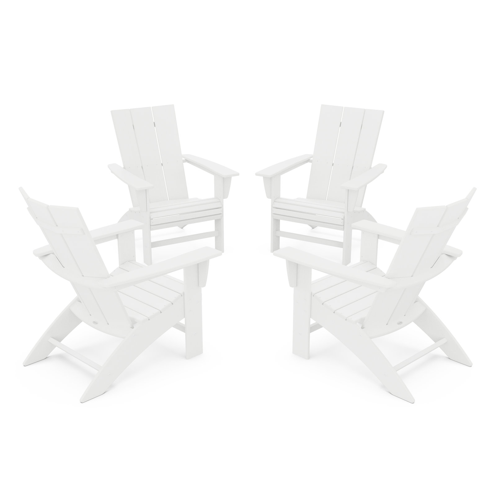POLYWOOD® Modern Adirondack Chair, White