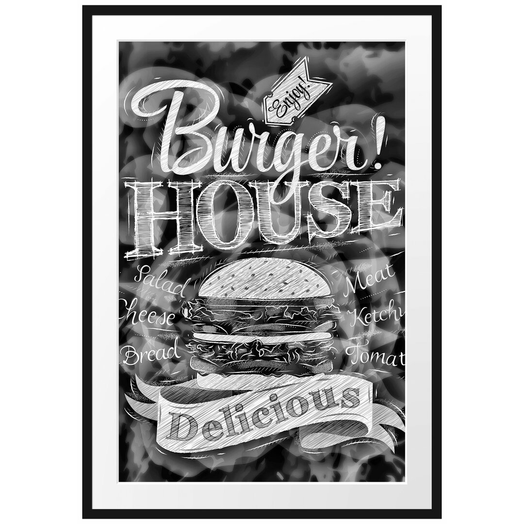 Burger House Gerahmtes Poster