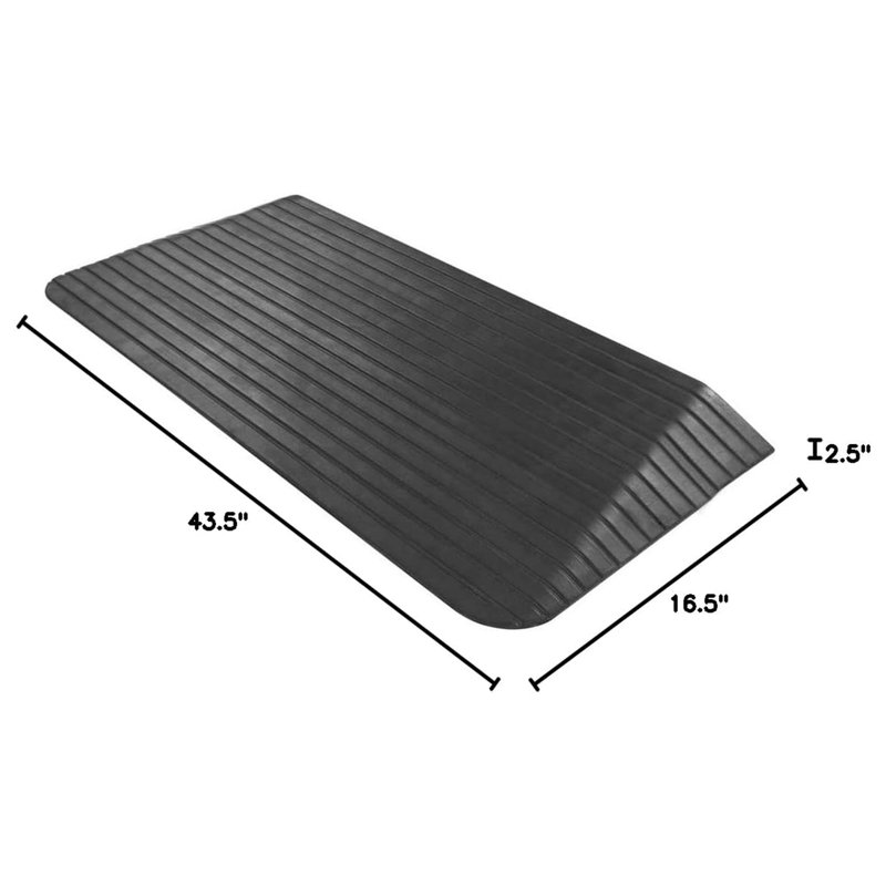 Rampe de seuil argentée, H 2,5 po x L 32 po x l 43,5 po