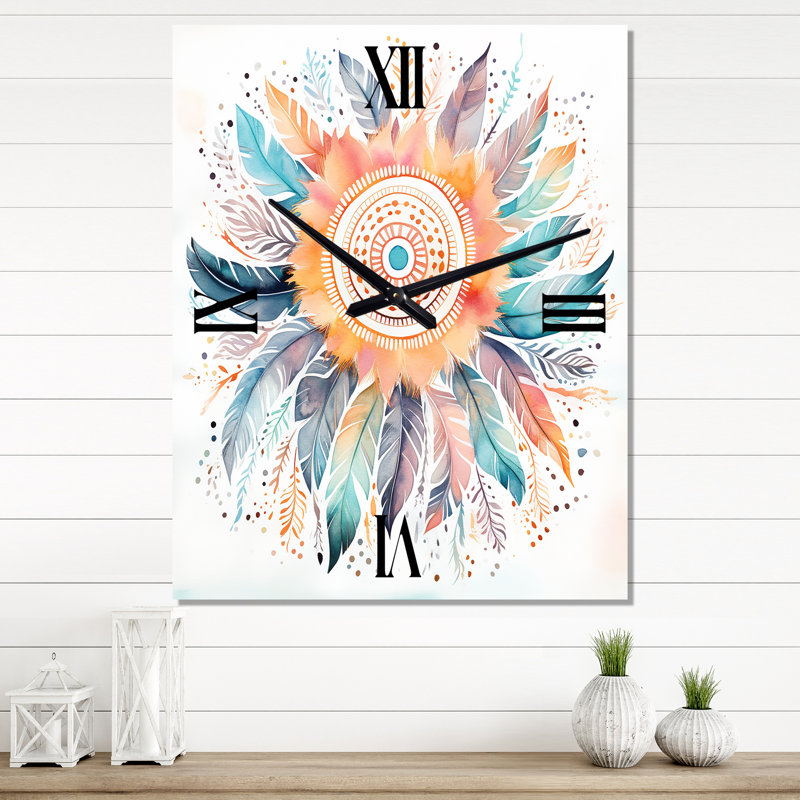 Horloge murale pastel Boho Dreamcather - Dream Catcher, Grand