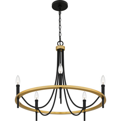 Lustre noir mat 5 lumières Legare