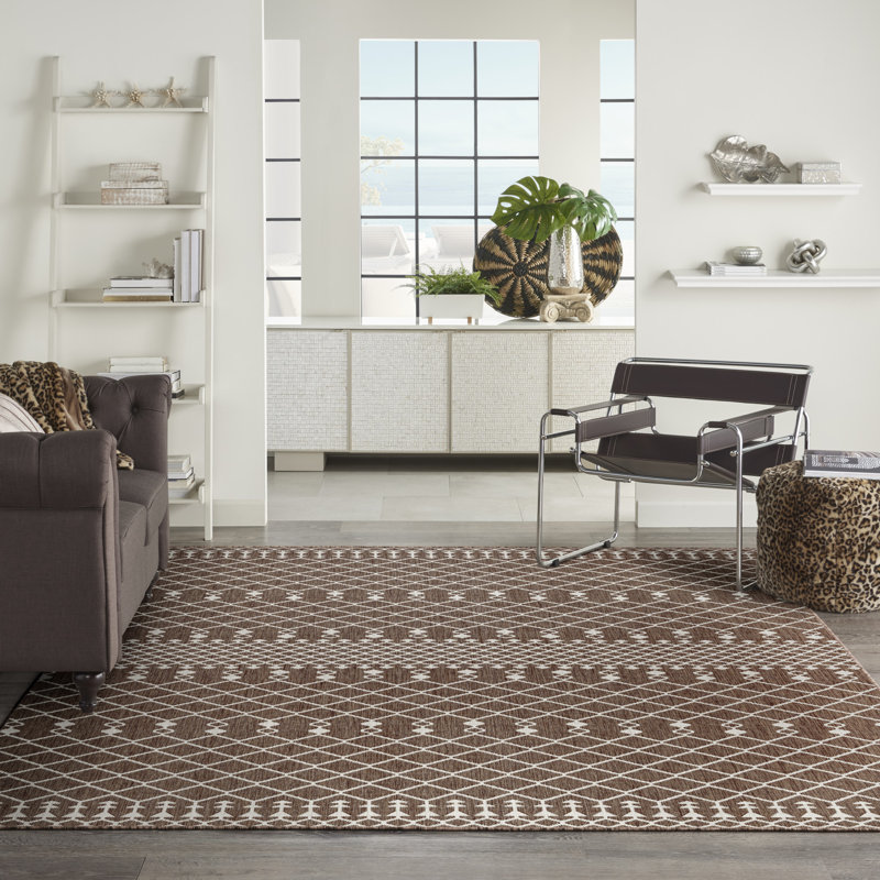 Robbs Rectangle Indoor/Outdoor Area Rug, Natural, Rectangle 10' x 14'