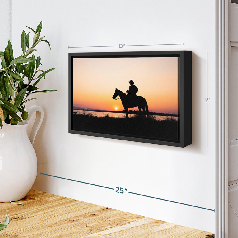 " Cowboy Silhouette Wall Art ", 9" H x 13" W