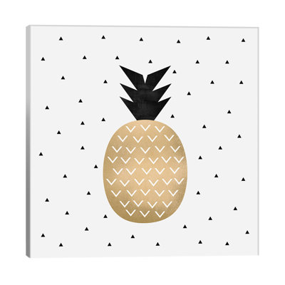Golden Pineapple by Elisabeth Fredriksson - Print on Canvas