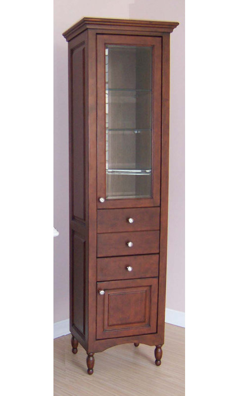 Simpkins 21.12" W x 77.75" H Linen Tower, Dark Cherry