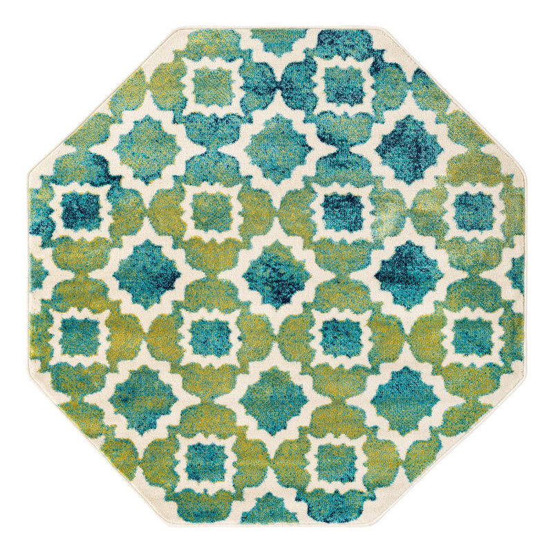 Analiese Geometric Indoor Rug, Octagon 5'3" x 5'3"