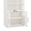 Bibliothèque 2 portes avec 3 tablettes réglables et 3 fixes, armoire latérale