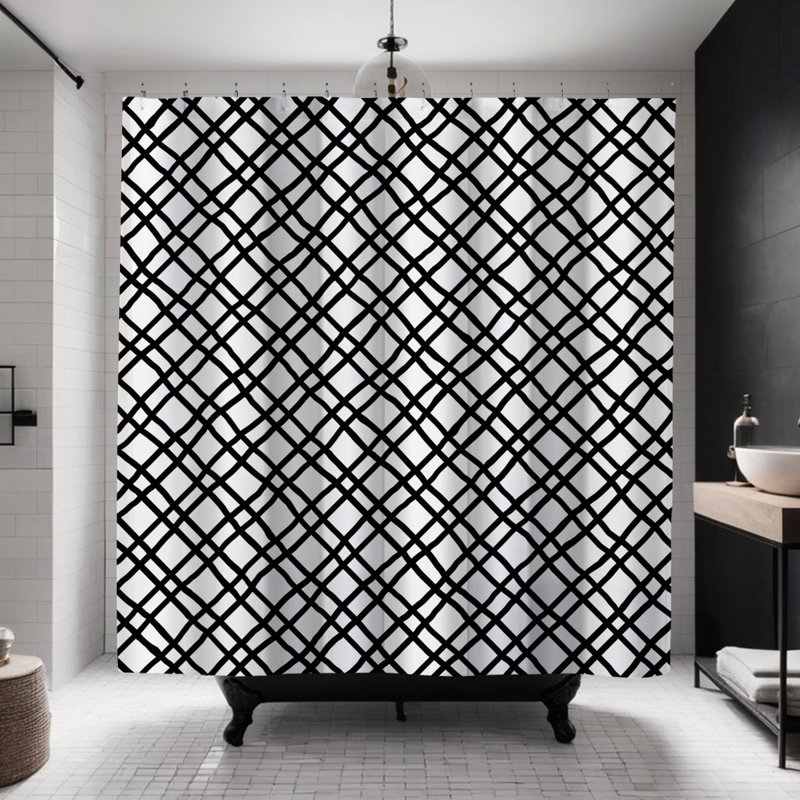 Rideau de douche Coco, Noir