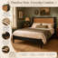 Structure de lit Bolton Queen Boho-133600074