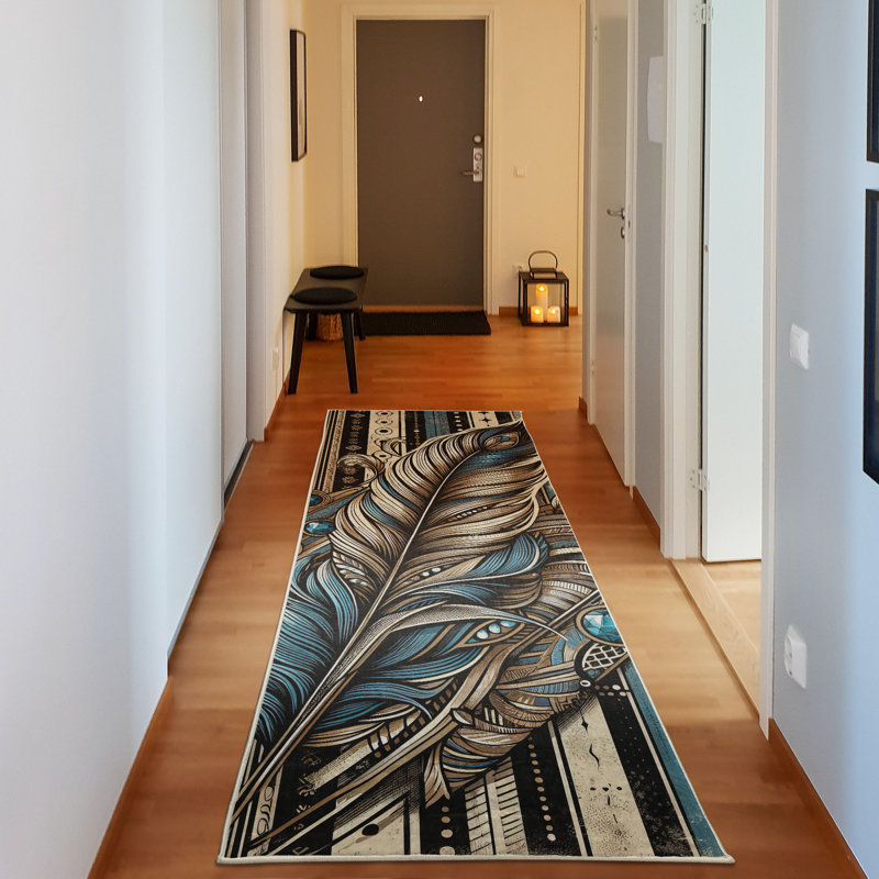 Machine Printed 229cm X 79cm Area Rug