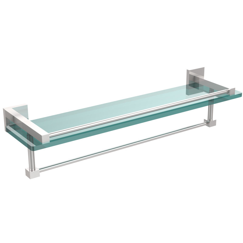 Haranu Bracket Shelf with Towel Bar, Polished Chrome