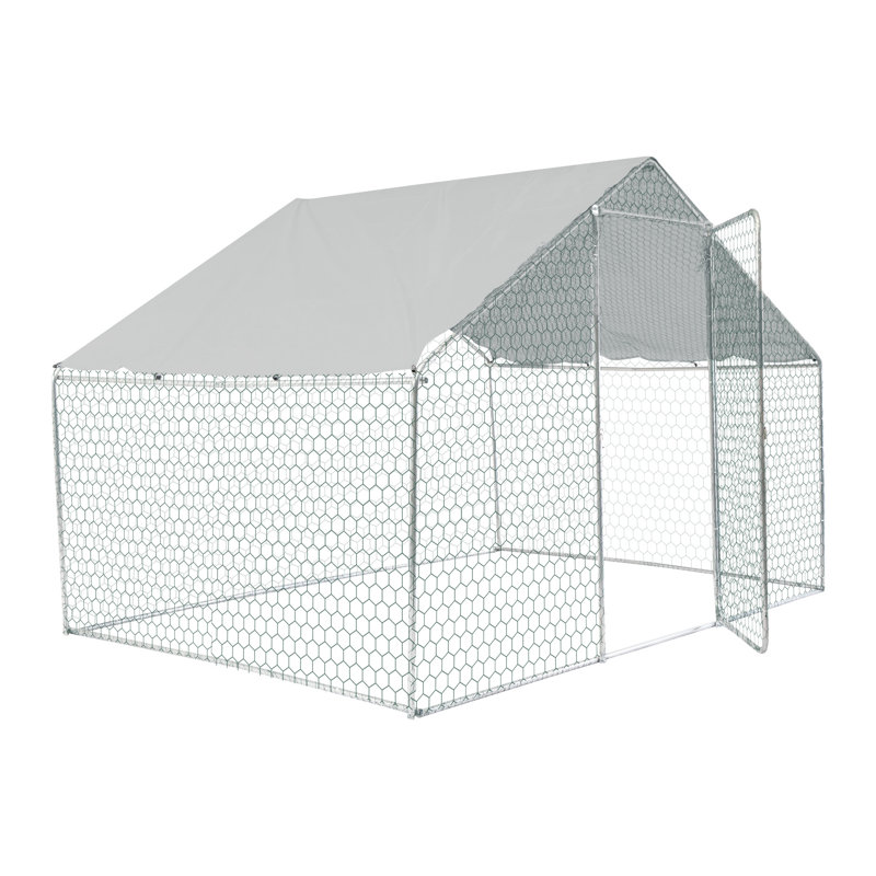 Abri pour poulets en métal 10 * 6 * 6Ft - Fournissez une maison protégée et confortable pour votre poulailler