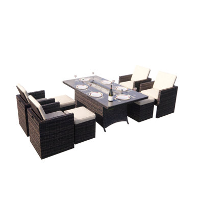 Ensemble de salle à manger rectangulaire pour 4 personnes 70,8 po Aften
