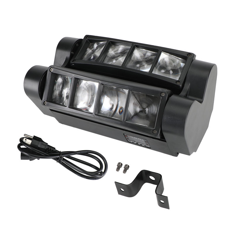 Éclairage de scène mobile 8LED Spider pour soirée disco
