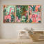 «Bright Preppy Animals» Dreamy Safari, rose, vert, animal, œuvre d'art-110789746-110789750